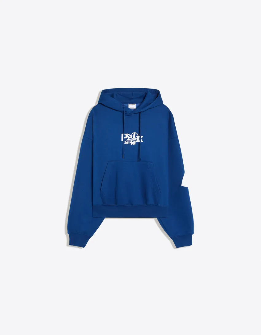 Printed bleu hoodie