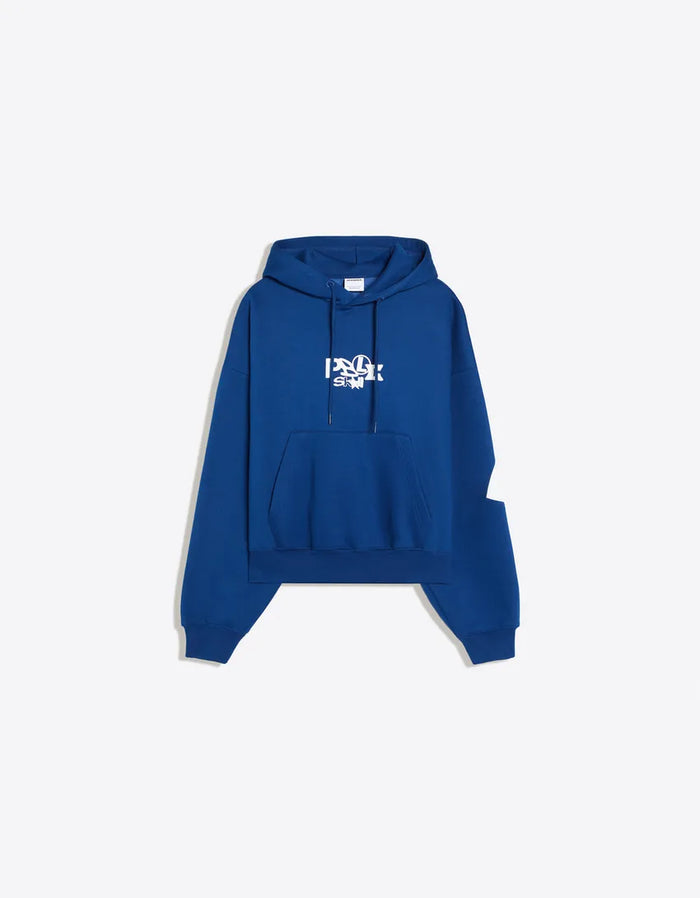 Printed bleu hoodie
