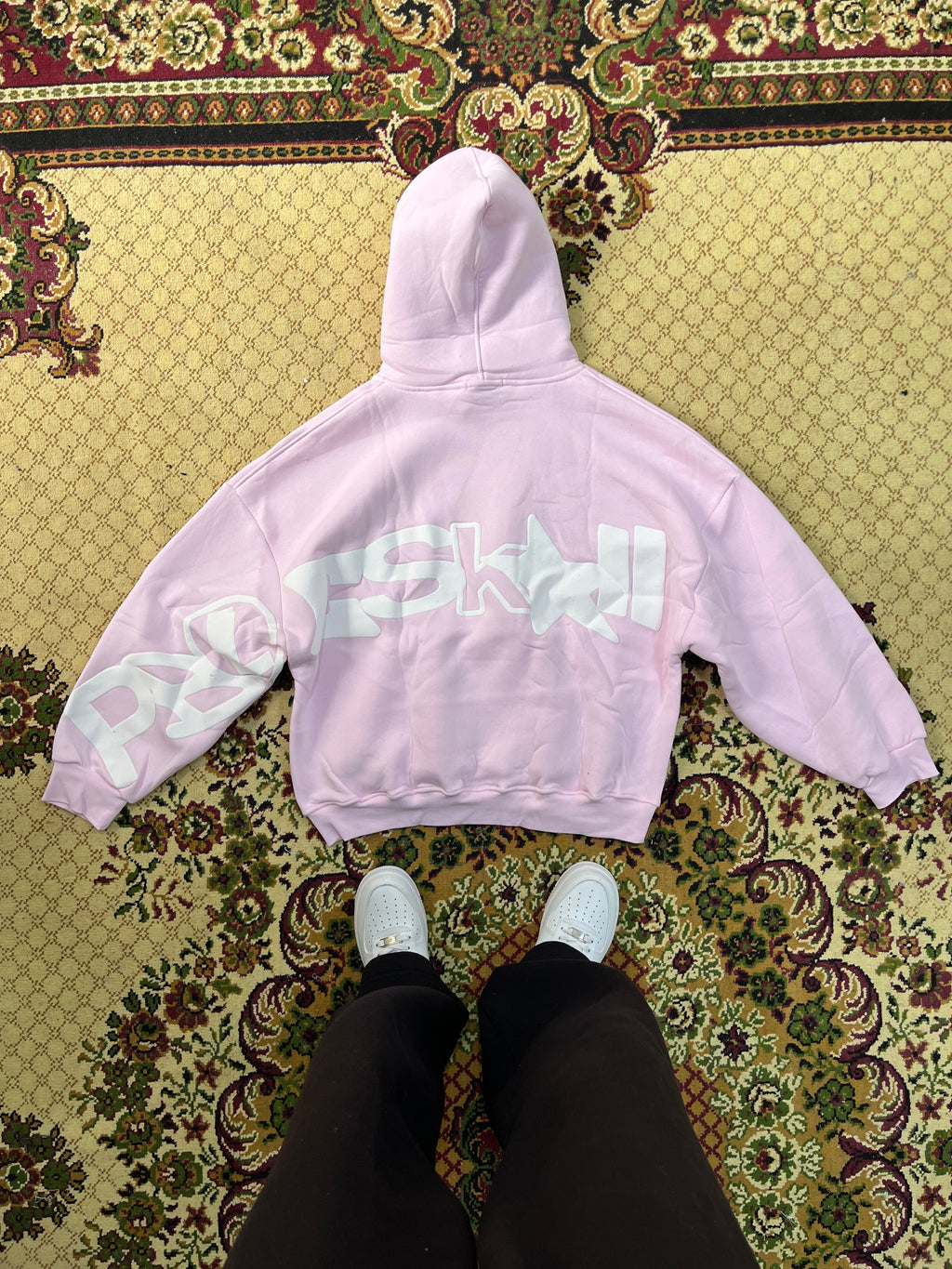 Printed Pink Hoodie