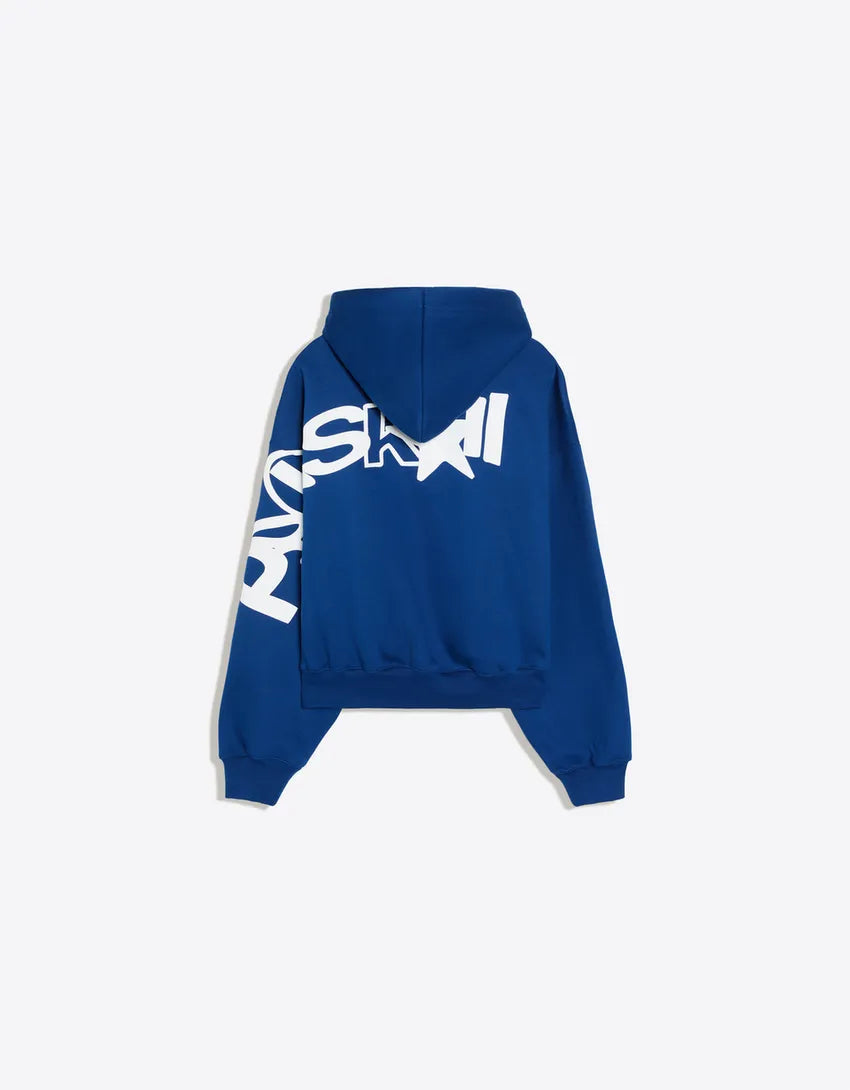 Printed bleu hoodie