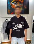Losse Fit Soccer Shirt black