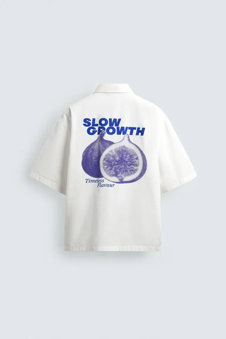 WASHED SHIRT WITH GRAPHIC PRINTS