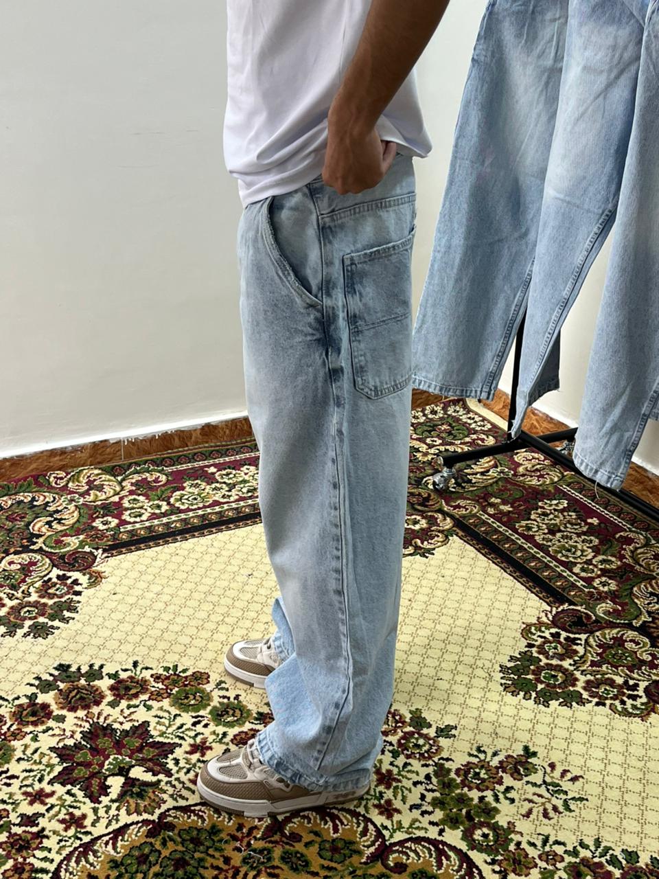 Jean Baggy Bleu Ciel