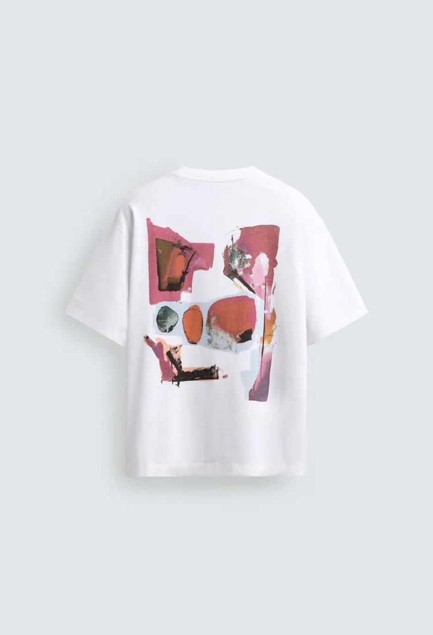 Zara Boxy Fit Embroidered T-Shirt