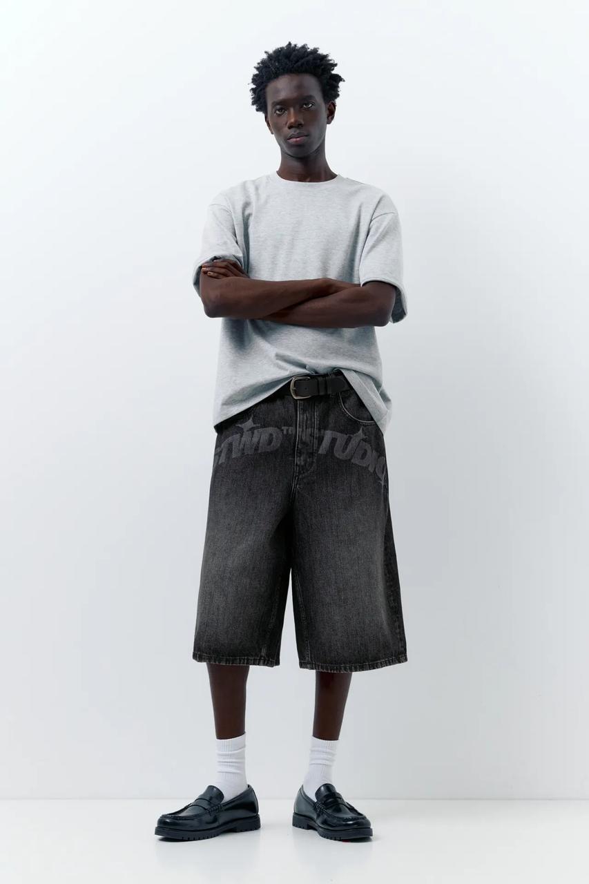 Short en jean - black